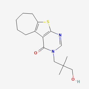 3-(3-hydroxy-2,2-dimethylpropyl)-3,5,6,7,8,9-hexahydro-4H-cyclohepta[4,5]thieno[2,3-d]pyrimidin-4-one