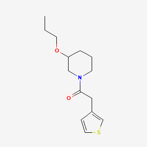 molecular formula C14H21NO2S B3796275 3-propoxy-1-(3-thienylacetyl)piperidine 