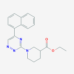 ethyl 1-[5-(1-naphthyl)-1,2,4-triazin-3-yl]-3-piperidinecarboxylate