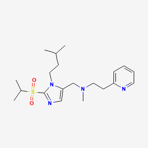 N-methyl-N-[[3-(3-methylbutyl)-2-propan-2-ylsulfonylimidazol-4-yl]methyl]-2-pyridin-2-ylethanamine