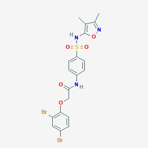 2-(2,4-dibromophenoxy)-N-(4-{[(3,4-dimethyl-5-isoxazolyl)amino]sulfonyl}phenyl)acetamide