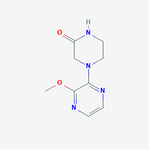 molecular formula C9H12N4O2 B3796315 4-(3-methoxy-2-pyrazinyl)-2-piperazinone 