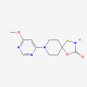 molecular formula C12H16N4O3 B3796320 8-(6-methoxypyrimidin-4-yl)-1-oxa-3,8-diazaspiro[4.5]decan-2-one 