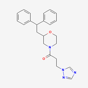 molecular formula C23H26N4O2 B3796325 2-(2,2-diphenylethyl)-4-[3-(1H-1,2,4-triazol-1-yl)propanoyl]morpholine 