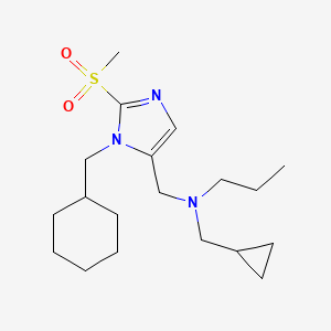 N-[[3-(cyclohexylmethyl)-2-methylsulfonylimidazol-4-yl]methyl]-N-(cyclopropylmethyl)propan-1-amine