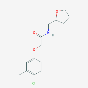 molecular formula C14H18ClNO3 B379635 2-(4-chloro-3-methylphenoxy)-N-(tetrahydro-2-furanylmethyl)acetamide 