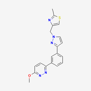 4-[[3-[3-(6-Methoxypyridazin-3-yl)phenyl]pyrazol-1-yl]methyl]-2-methyl-1,3-thiazole