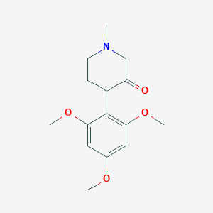 molecular formula C15H21NO4 B037964 1-Methyl-4-(2,4,6-trimethoxyphenyl)piperidin-3-one CAS No. 113225-10-8