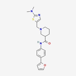 1-{[2-(dimethylamino)-1,3-thiazol-5-yl]methyl}-N-[4-(2-furyl)phenyl]-3-piperidinecarboxamide