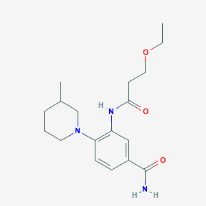 3-[(3-ethoxypropanoyl)amino]-4-(3-methylpiperidin-1-yl)benzamide