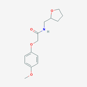 molecular formula C14H19NO4 B379643 2-(4-methoxyphenoxy)-N-(tetrahydro-2-furanylmethyl)acetamide 