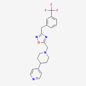 4-[1-({3-[3-(trifluoromethyl)benzyl]-1,2,4-oxadiazol-5-yl}methyl)-4-piperidinyl]pyridine