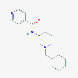 N-[1-(cyclohexylmethyl)piperidin-3-yl]pyridine-4-carboxamide