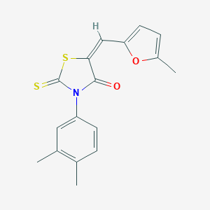 3-(3,4-Dimethylphenyl)-5-[(5-methyl-2-furyl)methylene]-2-thioxo-1,3-thiazolidin-4-one