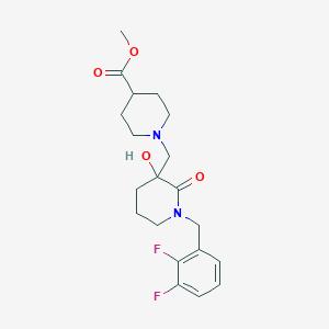 methyl 1-{[1-(2,3-difluorobenzyl)-3-hydroxy-2-oxo-3-piperidinyl]methyl}-4-piperidinecarboxylate