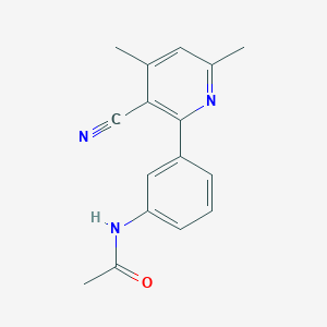 molecular formula C16H15N3O B3796476 N-[3-(3-cyano-4,6-dimethyl-2-pyridinyl)phenyl]acetamide 