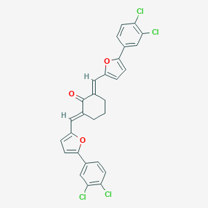 molecular formula C28H18Cl4O3 B379648 2,6-Bis{[5-(3,4-dichlorophenyl)-2-furyl]methylene}cyclohexanone 