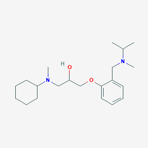 molecular formula C21H36N2O2 B3796484 1-[cyclohexyl(methyl)amino]-3-(2-{[isopropyl(methyl)amino]methyl}phenoxy)-2-propanol 