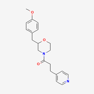 2-(4-methoxybenzyl)-4-[3-(4-pyridinyl)propanoyl]morpholine