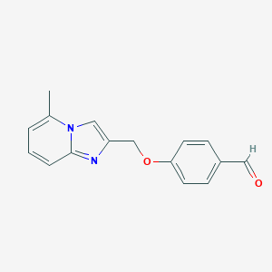 molecular formula C16H14N2O2 B379650 4-[(5-Methylimidazo[1,2-a]pyridin-2-yl)methoxy]benzaldehyde 