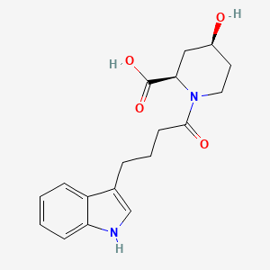 molecular formula C18H22N2O4 B3796505 (2R,4S)-4-hydroxy-1-[4-(1H-indol-3-yl)butanoyl]piperidine-2-carboxylic acid 