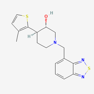 molecular formula C17H19N3OS2 B3796542 (3S*,4R*)-1-(2,1,3-benzothiadiazol-4-ylmethyl)-4-(3-methyl-2-thienyl)piperidin-3-ol 