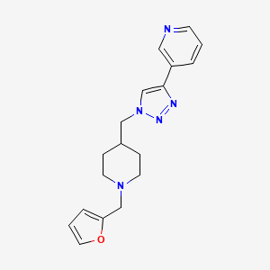 molecular formula C18H21N5O B3796554 3-(1-{[1-(2-furylmethyl)-4-piperidinyl]methyl}-1H-1,2,3-triazol-4-yl)pyridine 