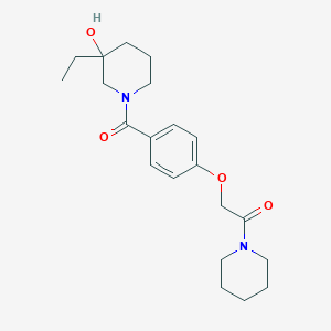 3-ethyl-1-[4-(2-oxo-2-piperidin-1-ylethoxy)benzoyl]piperidin-3-ol