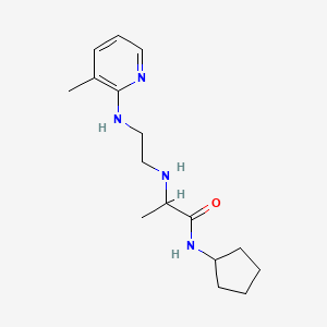 N-cyclopentyl-2-({2-[(3-methylpyridin-2-yl)amino]ethyl}amino)propanamide