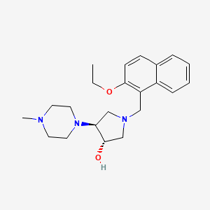 (3S,4S)-1-[(2-ethoxynaphthalen-1-yl)methyl]-4-(4-methylpiperazin-1-yl)pyrrolidin-3-ol