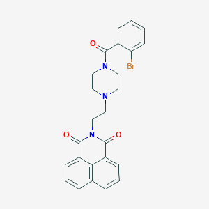 molecular formula C25H22BrN3O3 B379660 2-(2-(4-(2-bromobenzoyl)piperazin-1-yl)ethyl)-1H-benzo[de]isoquinoline-1,3(2H)-dione CAS No. 304645-39-4