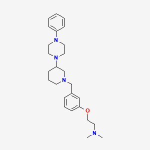 molecular formula C26H38N4O B3796610 N,N-dimethyl-2-(3-{[3-(4-phenyl-1-piperazinyl)-1-piperidinyl]methyl}phenoxy)ethanamine 