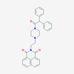 molecular formula C32H29N3O3 B379662 2-[2-[4-(2,2-Diphenylacetyl)piperazin-1-yl]ethyl]benzo[de]isoquinoline-1,3-dione 