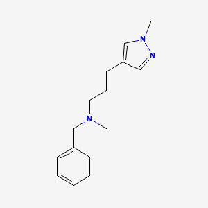 molecular formula C15H21N3 B3796630 N-benzyl-N-methyl-3-(1-methyl-1H-pyrazol-4-yl)propan-1-amine 