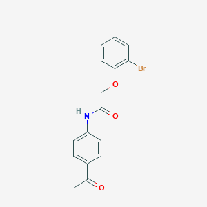 N-(4-acetylphenyl)-2-(2-bromo-4-methylphenoxy)acetamide