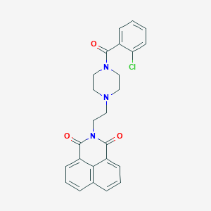 molecular formula C25H22ClN3O3 B379665 2-(2-(4-(2-chlorobenzoyl)piperazin-1-yl)ethyl)-1H-benzo[de]isoquinoline-1,3(2H)-dione CAS No. 304643-41-2