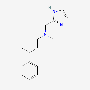 molecular formula C15H21N3 B3796659 (1H-imidazol-2-ylmethyl)methyl(3-phenylbutyl)amine 