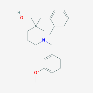 molecular formula C22H29NO2 B3796671 [1-(3-methoxybenzyl)-3-(2-methylbenzyl)-3-piperidinyl]methanol 