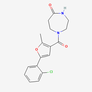 1-[5-(2-chlorophenyl)-2-methyl-3-furoyl]-1,4-diazepan-5-one