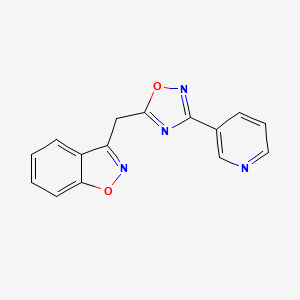 molecular formula C15H10N4O2 B3796707 3-{[3-(3-pyridinyl)-1,2,4-oxadiazol-5-yl]methyl}-1,2-benzisoxazole 