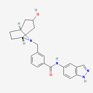 molecular formula C22H24N4O2 B3796725 3-{[(3-endo)-3-hydroxy-8-azabicyclo[3.2.1]oct-8-yl]methyl}-N-1H-indazol-5-ylbenzamide 