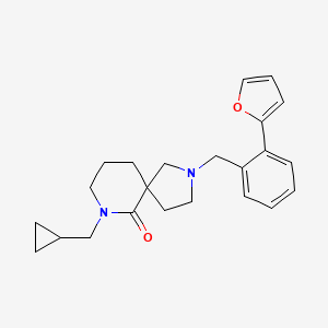 molecular formula C23H28N2O2 B3796741 7-(Cyclopropylmethyl)-2-[[2-(furan-2-yl)phenyl]methyl]-2,7-diazaspiro[4.5]decan-6-one 