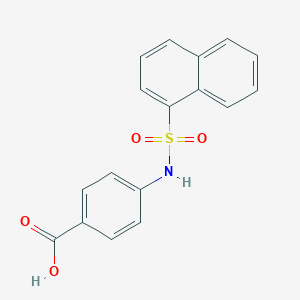 molecular formula C17H13NO4S B379677 4-[(1-Naphthylsulfonyl)amino]benzoic acid 