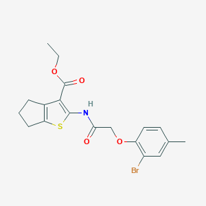 ethyl 2-{[(2-bromo-4-methylphenoxy)acetyl]amino}-5,6-dihydro-4H-cyclopenta[b]thiophene-3-carboxylate