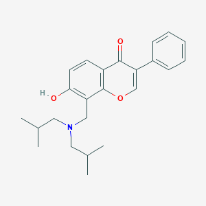 molecular formula C24H29NO3 B379681 8-((Diisobutylamino)methyl)-7-hydroxy-3-phenyl-4H-chromen-4-one 