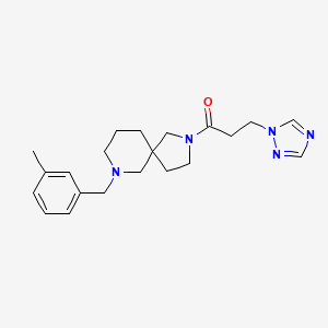 1-[9-[(3-Methylphenyl)methyl]-2,9-diazaspiro[4.5]decan-2-yl]-3-(1,2,4-triazol-1-yl)propan-1-one