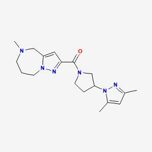 2-{[3-(3,5-dimethyl-1H-pyrazol-1-yl)pyrrolidin-1-yl]carbonyl}-5-methyl-5,6,7,8-tetrahydro-4H-pyrazolo[1,5-a][1,4]diazepine