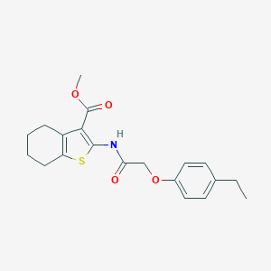 molecular formula C20H23NO4S B379687 Methyl 2-{[(4-ethylphenoxy)acetyl]amino}-4,5,6,7-tetrahydro-1-benzothiophene-3-carboxylate 