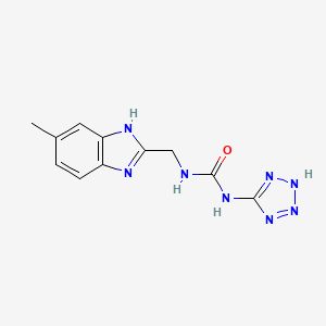 1-[(6-methyl-1H-benzimidazol-2-yl)methyl]-3-(2H-tetrazol-5-yl)urea