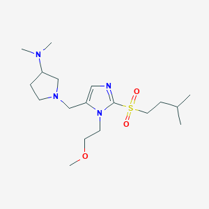 1-({1-(2-methoxyethyl)-2-[(3-methylbutyl)sulfonyl]-1H-imidazol-5-yl}methyl)-N,N-dimethyl-3-pyrrolidinamine